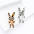 Alloy Rhinestone Rabbit Brooch Pin For Sweaters And Coats view 2