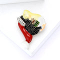Alloy Enamel Christmas Hat Hedgehog Brooch Pin For Holiday Outfits view 3