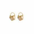 French Vintage Romantic Shell Flower Basket Hoop Elegant Rhinestone Pearl Sweet Fresh Women's Earrings view 5