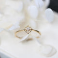 Japanese Fresh Style Princess Square Cut Zircon Inlaid Ring Cross Border Hot Selling Jewelry view 3