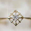 Japanese Fresh Style Princess Square Cut Zircon Inlaid Ring Cross Border Hot Selling Jewelry view 5