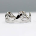 Irregular Wavy Smooth Index Finger Ring, Simple Unisex Statement Band For Jewelry view 1