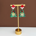 Cartoon Christmas Santa Tree Snowman Acrylic Enamel Stud Drop Holiday Gift Earrings view 4