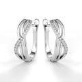 Minimalist Geometric Interwoven Ear Cuffs For Women, Fashion OL Short Multi Layer Hoop Accessories Earrings view 1