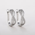 Minimalist Geometric Interwoven Ear Cuffs For Women, Fashion OL Short Multi Layer Hoop Accessories Earrings view 2