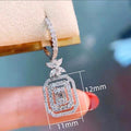 Designer Long Drop Earrings For Women, Full Micro Pave Zircon Fairy Bow Earrings view 5