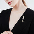 Alloy Enamel Rhinestone Lady Brooch Pin For Elegant Garment Decoration view 2