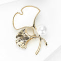 Alloy Mother Of Pearl Ginkgo Leaf Brooch For Coats view 3