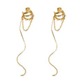 Metal Zircon Butterfly Tassel Clip-on Earrings Korean Niche Luxury Ear Jewelry view 5