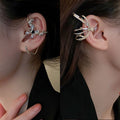 Metal Zircon Butterfly Tassel Clip-on Earrings Korean Niche Luxury Ear Jewelry view 3