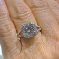 European Fashion Luxury Imitation Topaz Engagement Wedding Ring For Women Bridal Jewelry view 3