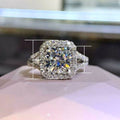 European Fashion Luxury Imitation Topaz Engagement Wedding Ring For Women Bridal Jewelry view 5