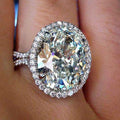 Oversized AAA Zircon Wedding Ring For Women Romantic Bridal Engagement Jewelry Supplier view 2