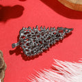 Alloy Rhinestone Hollow Christmas Tree Brooch Pin For Holiday Gifts view 3