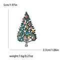 Alloy Rhinestone Hollow Christmas Tree Brooch Pin For Holiday Gifts view 5