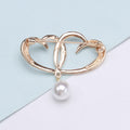 Alloy Heart Pearl Brooch For Simple Suit And Clothing Accessories view 3