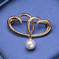 Alloy Heart Pearl Brooch For Simple Suit And Clothing Accessories view 4