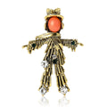 Alloy Crystal Scarecrow Brooch For Vintage Suit Accessories view 5