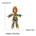 Alloy Crystal Scarecrow Brooch For Vintage Suit Accessories view 4