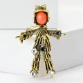 Alloy Crystal Scarecrow Brooch For Vintage Suit Accessories view 2