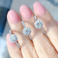 Light Luxury Flower Bud Engagement Ring, Romantic Wedding Bridal Finger Ring For Women view 2