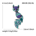 Alloy Rhinestone Fox Brooch Pin For Women's Clothing Accessories view 4
