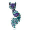 Alloy Rhinestone Fox Brooch Pin For Women's Clothing Accessories view 1