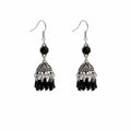 Vintage Baroque Palace Style Alloy Rhinestone Bell Dome Tassel Hook Dangle Drop Statement Earrings view 5