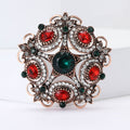 Baroque Alloy Rhinestone Floral Brooch For Sweaters And Coats view 1