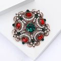 Baroque Alloy Rhinestone Floral Brooch For Sweaters And Coats view 2