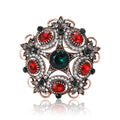 Baroque Alloy Rhinestone Floral Brooch For Sweaters And Coats view 5
