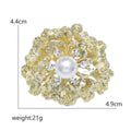 Alloy Pearl Rhinestone Brooch Pin For Sweaters Coats And Cardigans view 5