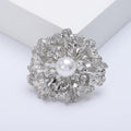 Alloy Pearl Rhinestone Brooch Pin For Sweaters Coats And Cardigans view 4