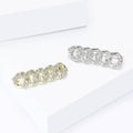 Alloy Rhinestone Chain Brooch Pin For Men And Women Lapels view 3