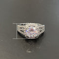New Full Pave Square Cubic Zirconia Ring With Topaz Inlay, European American Fashion Hand Jewelry view 4
