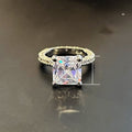 Classic Four Prong Women's Ring With Super Sparkly Square Eight Hearts Eight Arrows Zirconia view 4