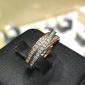 Minimalist Micro Pave Zircon Cross Ring For Women Two Tone Plated Style Fashion Finger Jewelry view 3
