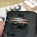 Minimalist Micro Pave Zircon Cross Ring For Women Two Tone Plated Style Fashion Finger Jewelry view 5