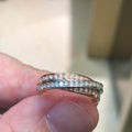 Minimalist Micro Pave Zircon Cross Ring For Women Two Tone Plated Style Fashion Finger Jewelry view 4
