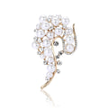 Alloy Rhinestone Pearl Brooch Pin For Cardigans And Coats view 5