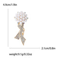 Alloy Rhinestone Pearl Bouquet Brooch Elegant Lapel Pin For Coats view 6