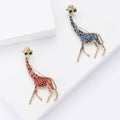 Alloy Enamel Giraffe Brooch Pin For Suit Sweater Decoration view 1