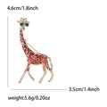 Alloy Enamel Giraffe Brooch Pin For Suit Sweater Decoration view 4