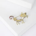 Alloy Enamel Long Tail Cat Brooch For Cute Apparel view 4