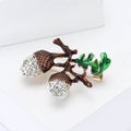 Metal Alloy Rhinestone Hazelnut Brooch For Coats And Blazers view 2
