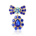 Alloy Rhinestone Bow Brooch With Pendant For Women's Clothing view 1