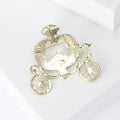 Alloy Rhinestone Pumpkin Carriage Brooch Fairy Tale Lapel Pin view 4