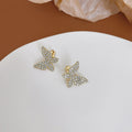 Elegant Korean Style Micro Pave Zircon Butterfly Ear Clip Earrings For Women Luxury Sparkling Alloy Earrings view 1