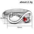 New Infinity Figure Eight Zircon Ring Trendy Sweet 16 Fashion Finger Ring For Cross Border Supply view 5