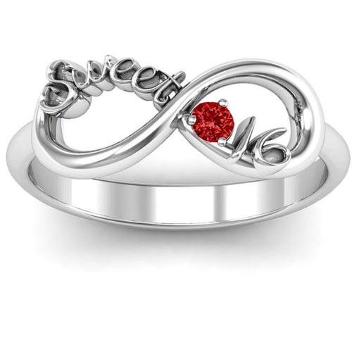 New Infinity Figure Eight Zircon Ring Trendy Sweet 16 Fashion Finger Ring For Cross Border Supply